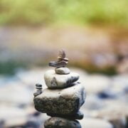 A stack of rocks stacked on top of each other.