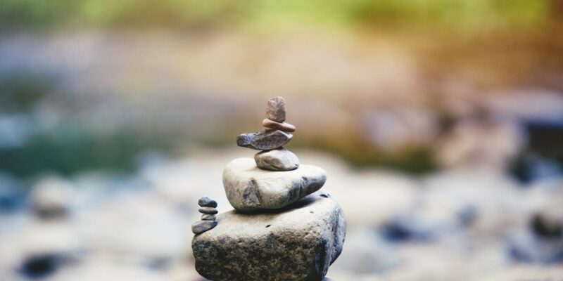 A stack of rocks stacked on top of each other.