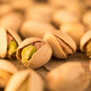 A pile of pistachios.