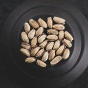 A bowl of pistachios.