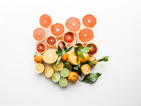 A group of citrus fruits.