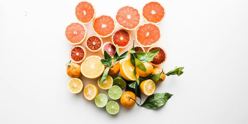 A group of citrus fruits.