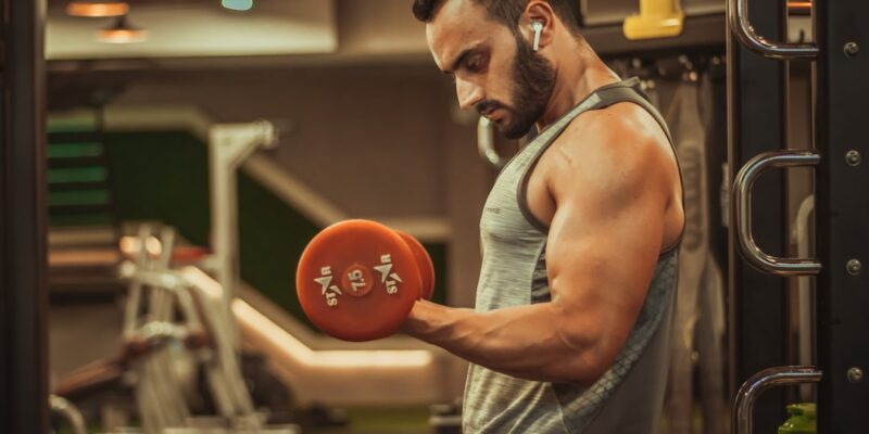 Photo cable machine arm workout