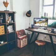 Photo Nouns: book, laptop, pen, paper, author, reader Image: Writing desk