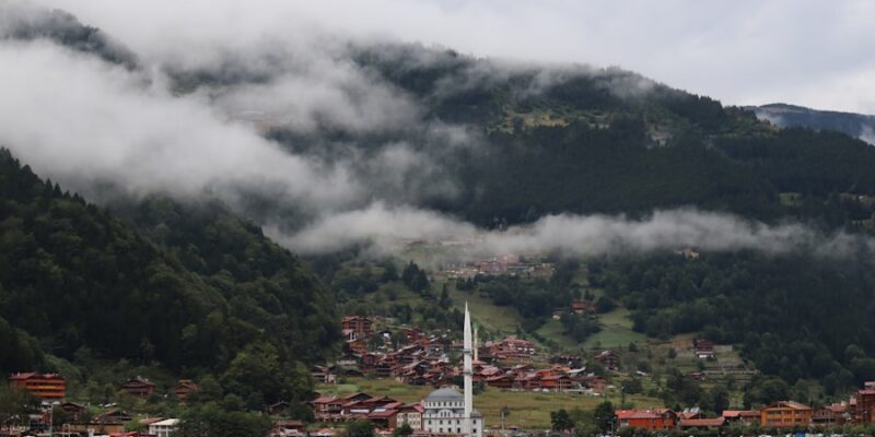 Photo mountains, cityscape