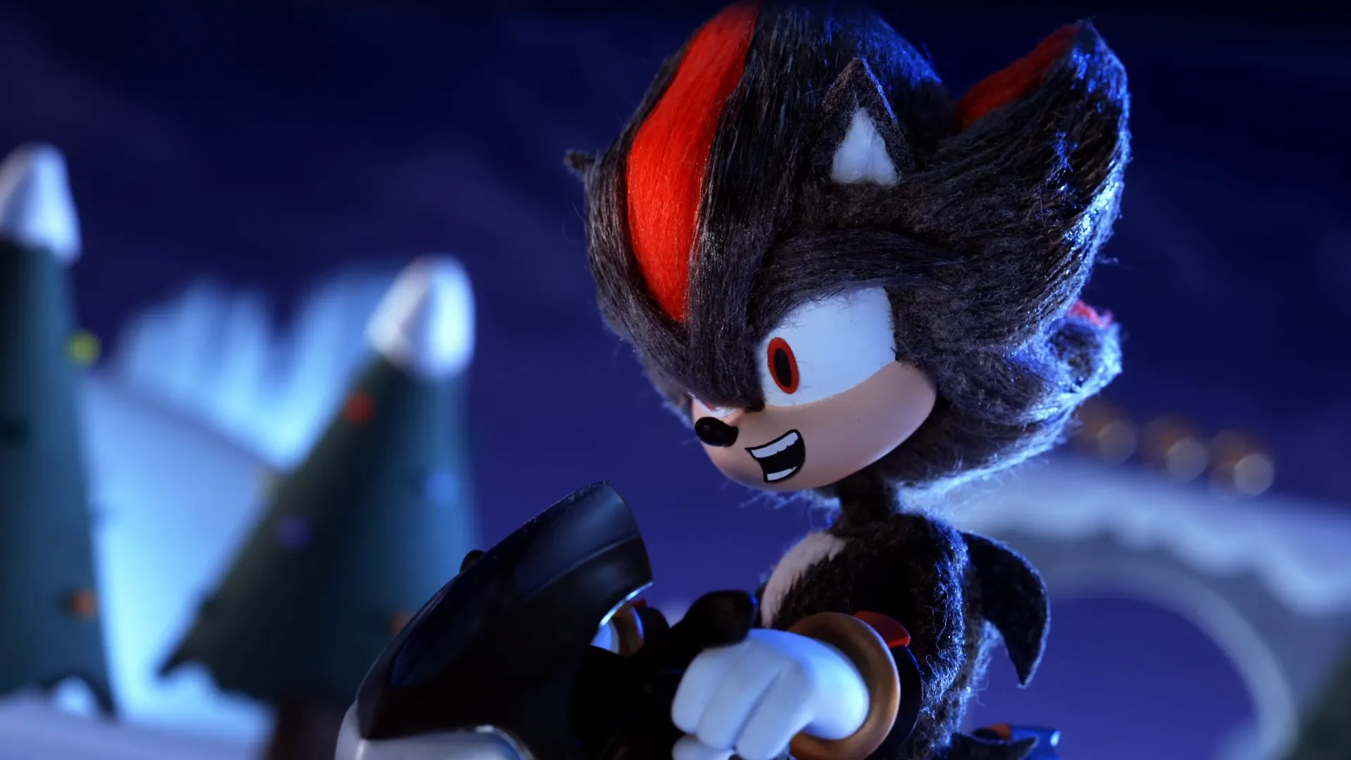 Sonic and Shadow facing off