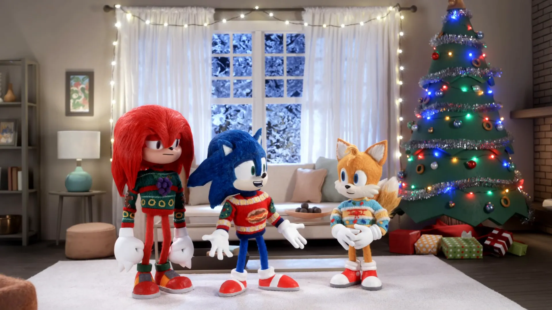 Sonic excitedly mentions Santa Claus