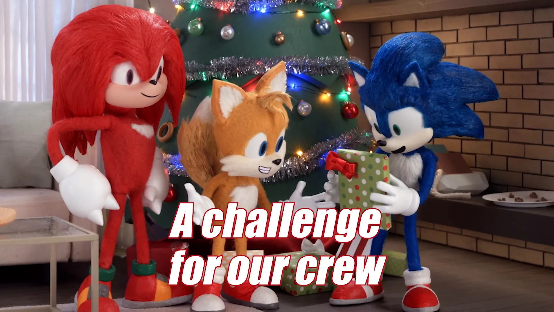 Team Sonic interacting with children